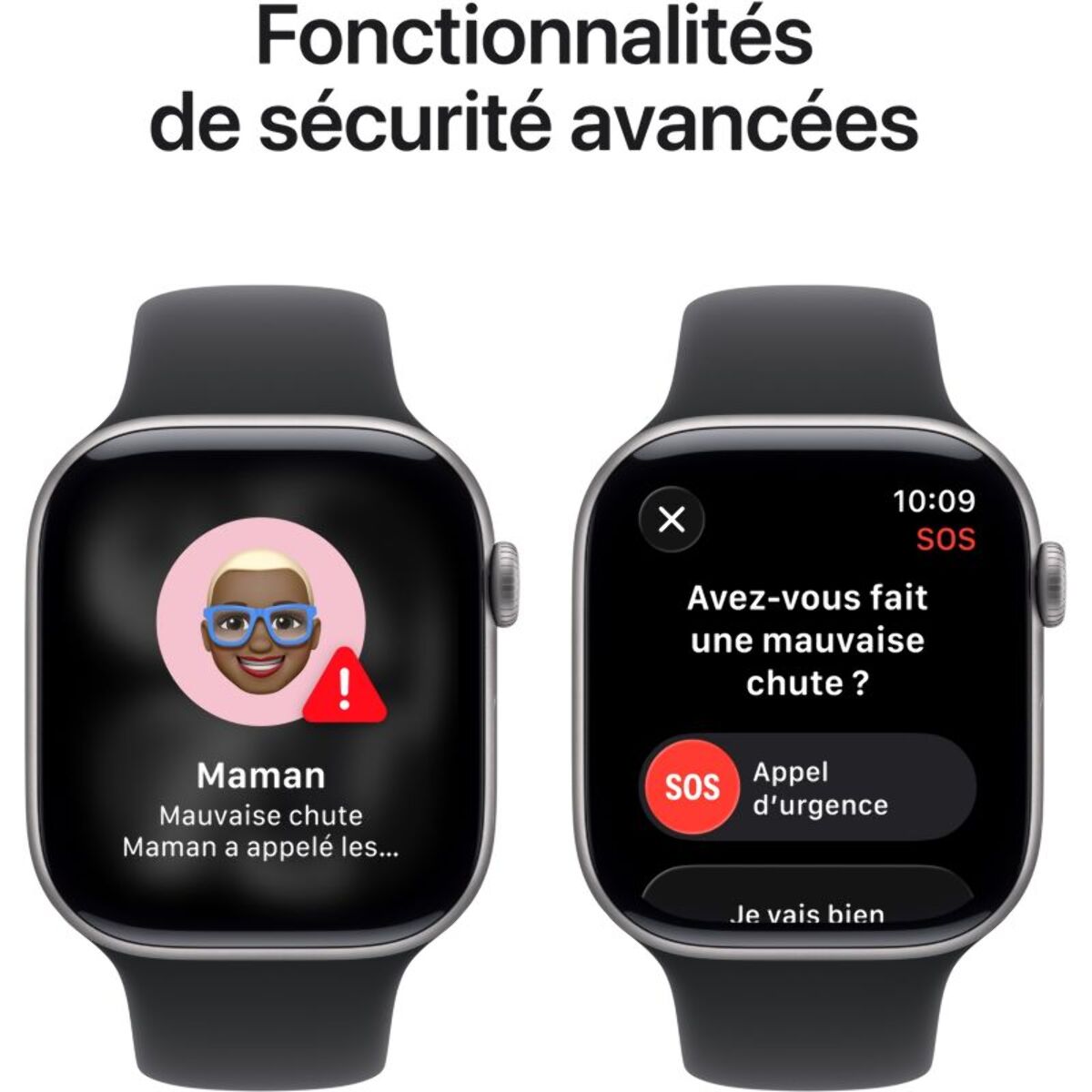 Montre connectée APPLE WATCH 46mm Alu Gris Sid / Noir Serie 11 M/L