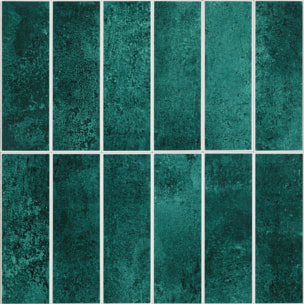 Crédence adhésive murale 3D  - Effet carrelage 4 pièces - Vert emeraude