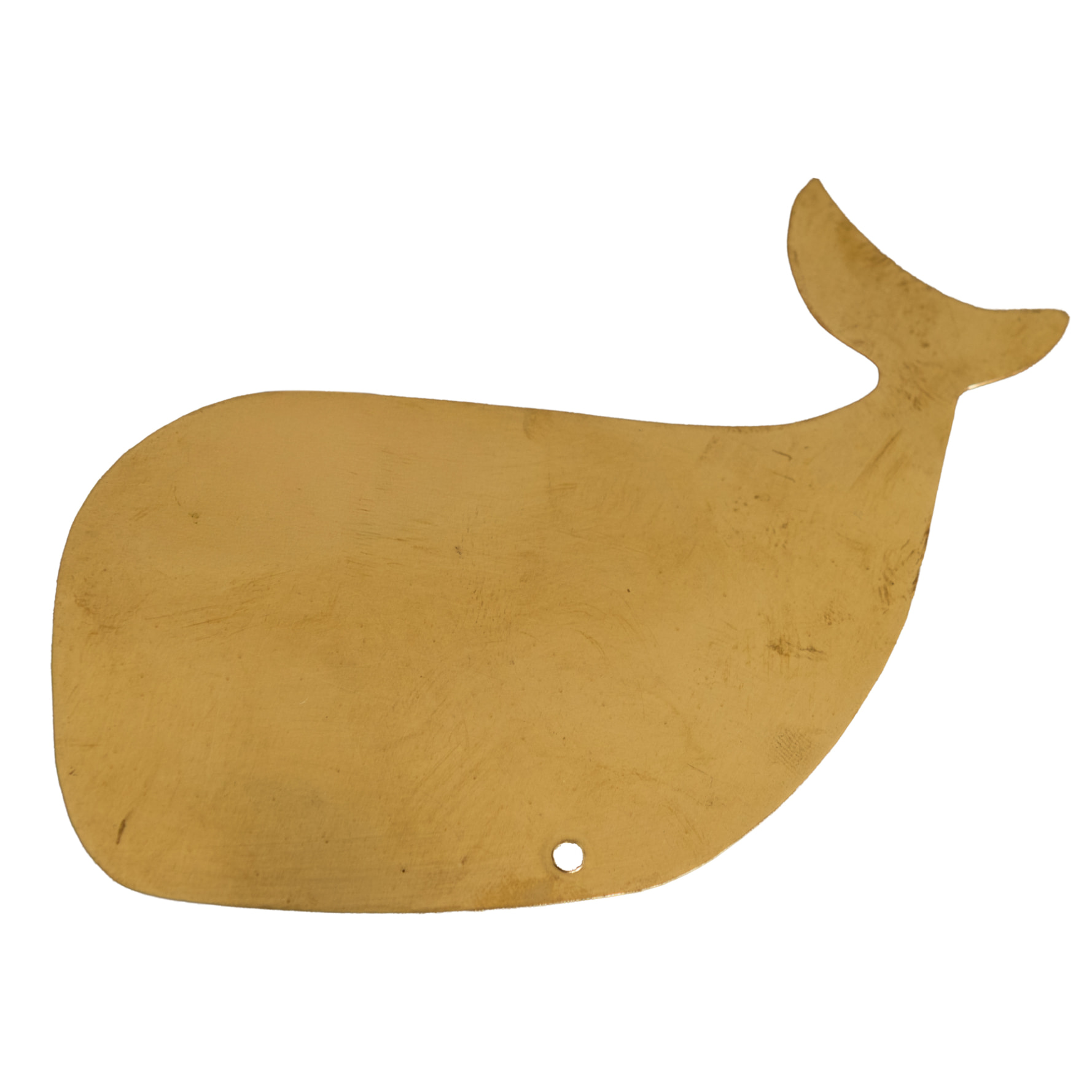 Déco murale baleine en laiton - Doré