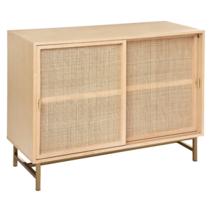 Buffet 2 portes "Rayo" cannage rotin 100x79cm