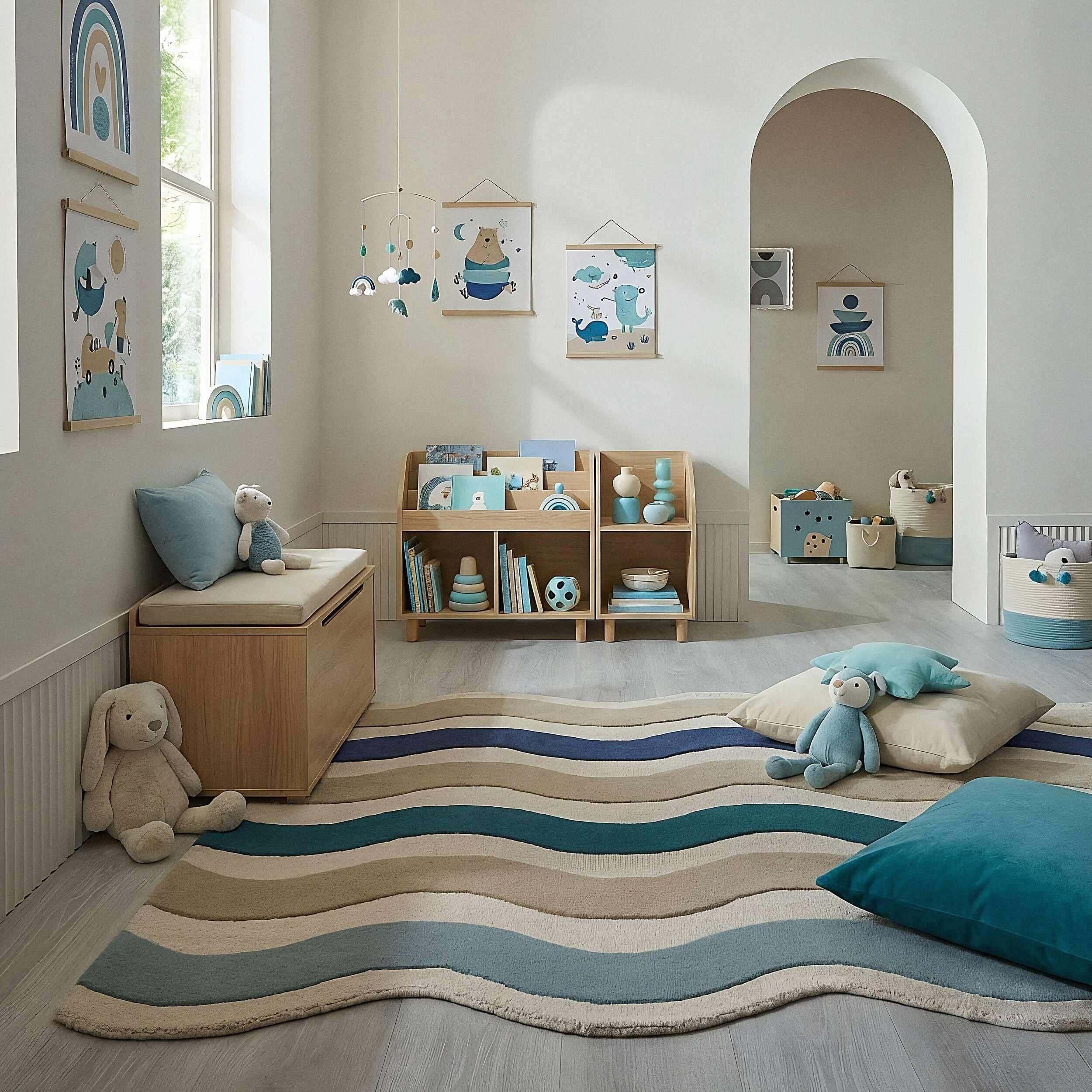 Tapis en laine festonné CASCADE