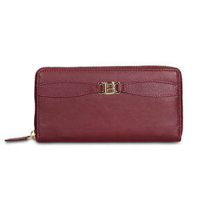 Portafoglio donna in vera pelle - Modello Eridana Plus - Con zip - 19.0 x 9.5 x 2.0 cm