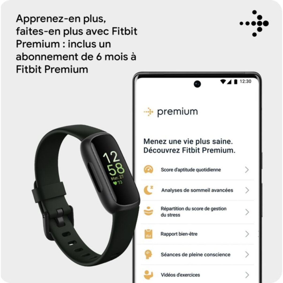 Bracelet connecté FITBIT Inspire 3 Noir