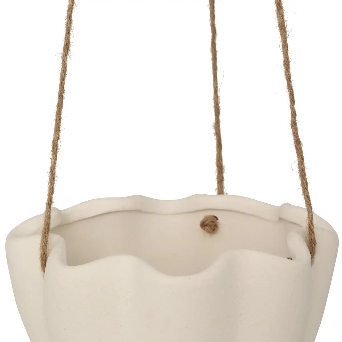Cache-pot suspendu "Wild" céramique blanc D17xH10,5cm