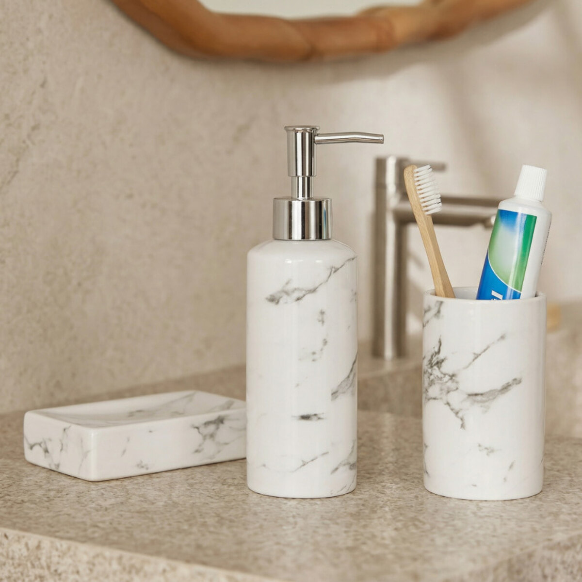 Porte Savon Céramique TOSCANA Blanc MSV