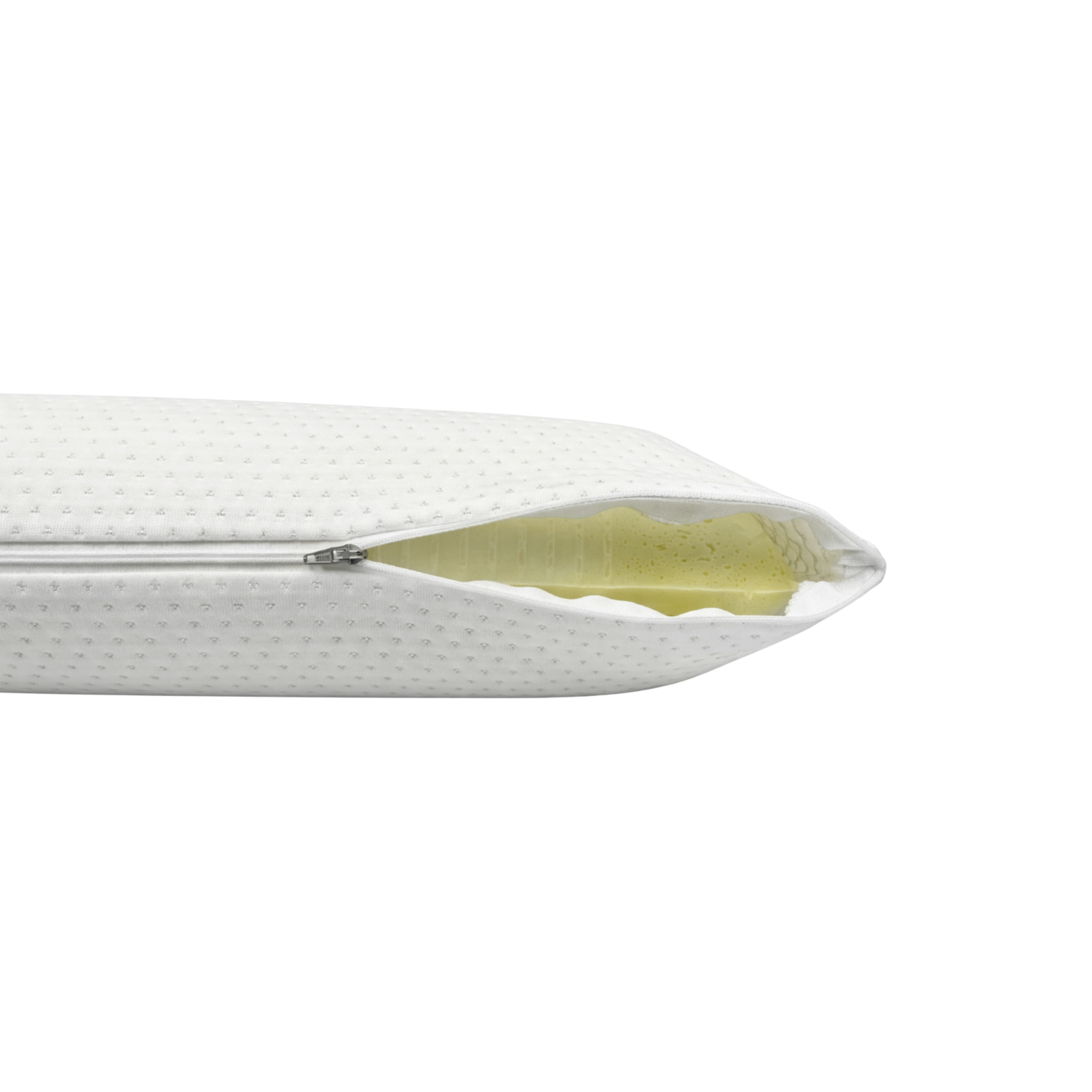 Guanciale Memory Foam Modello Saponetta con Federa Silver Cuscino Sfoderabile, Traspirante e Morbido