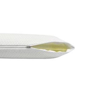 Guanciale Memory Foam Modello Saponetta con Federa Silver Cuscino Sfoderabile, Traspirante e Morbido