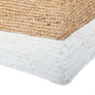 Tapis "Kahi" en jute bord blanc 120x170cm