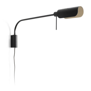 MARTINICA XL Aplique brazo de pared negro