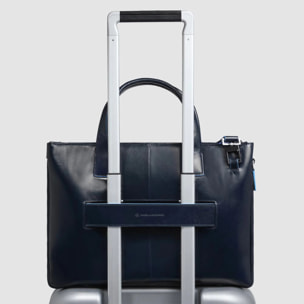 Piquadro Borsa porta pc e iPad® in pelle personalizzabile con protezioni antiurto e RFID