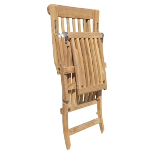 Transat pliant 153cm en teck LOMBOK