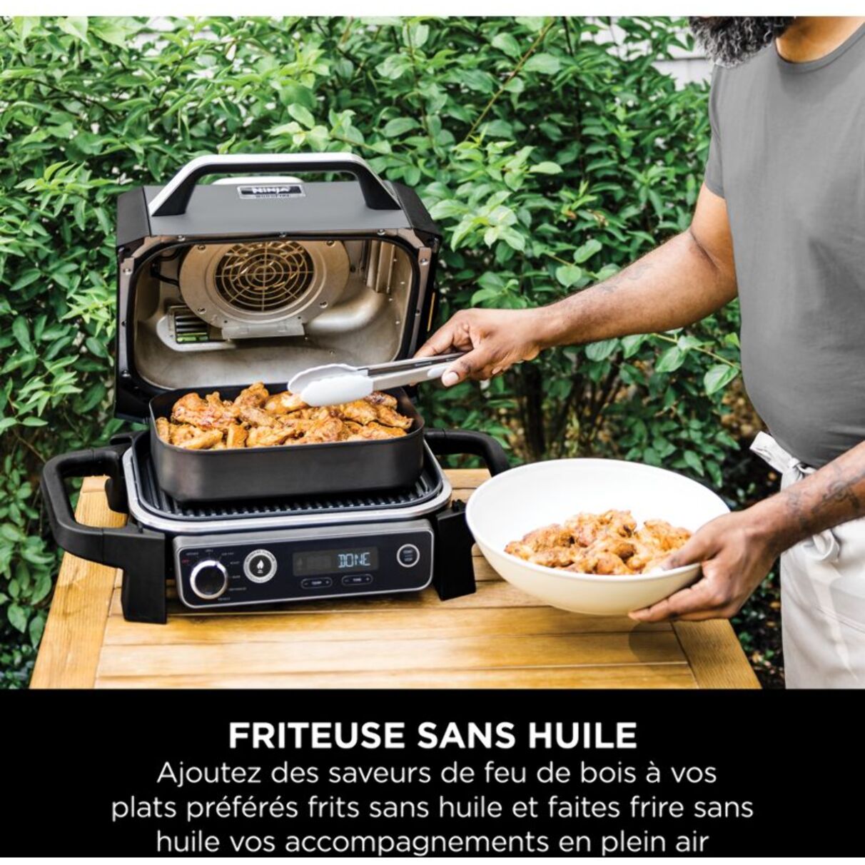 Barbecue électrique NINJA Woodfire OG701EU à poser, 33x28 cm