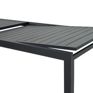 Table de jardin extensible aluminium + 10 assises ELORA + AMARA