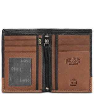 Cartera Hombre Piel Lois Durham Negro-Tan