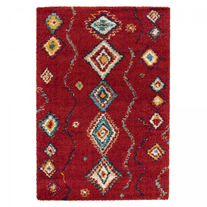 Tapis shaggy tissé motif berbère JECI