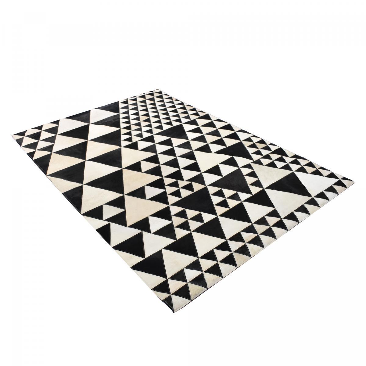 Tapis en cuir assemblé et cousu à la main NUGU