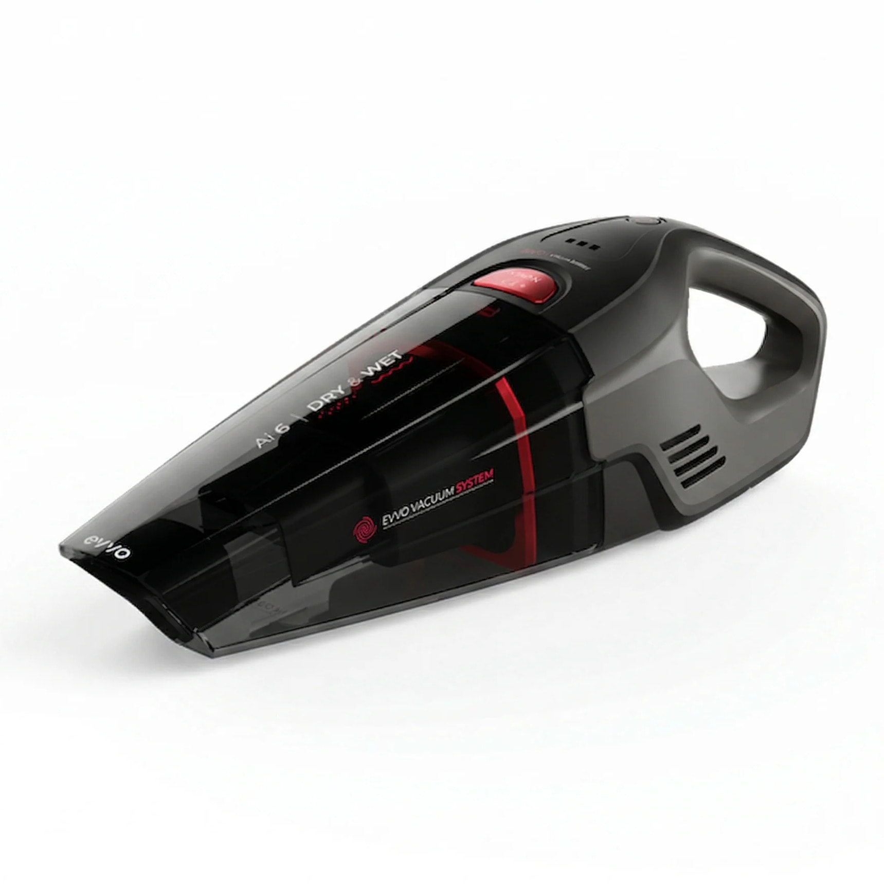 EVVO Aspirador de mano Ai6, Sin Cables, Potente 22V, 25 minutos de autonomía, batería 2200 mah, Accesorios mascotas, esquinas y líquidos