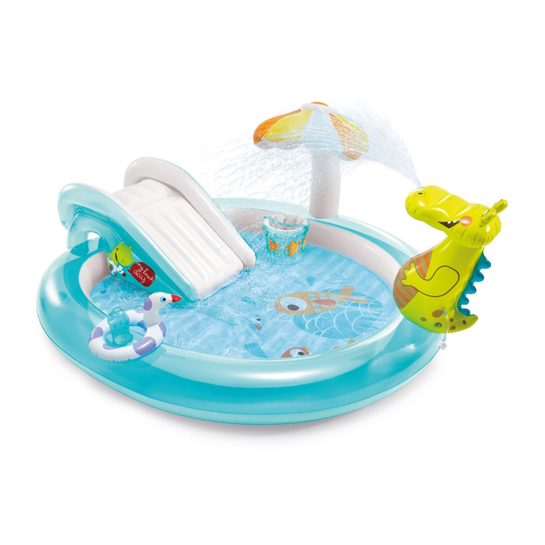 Intex Play Center Alligatore con Spruzzino, 201x170x84 cm