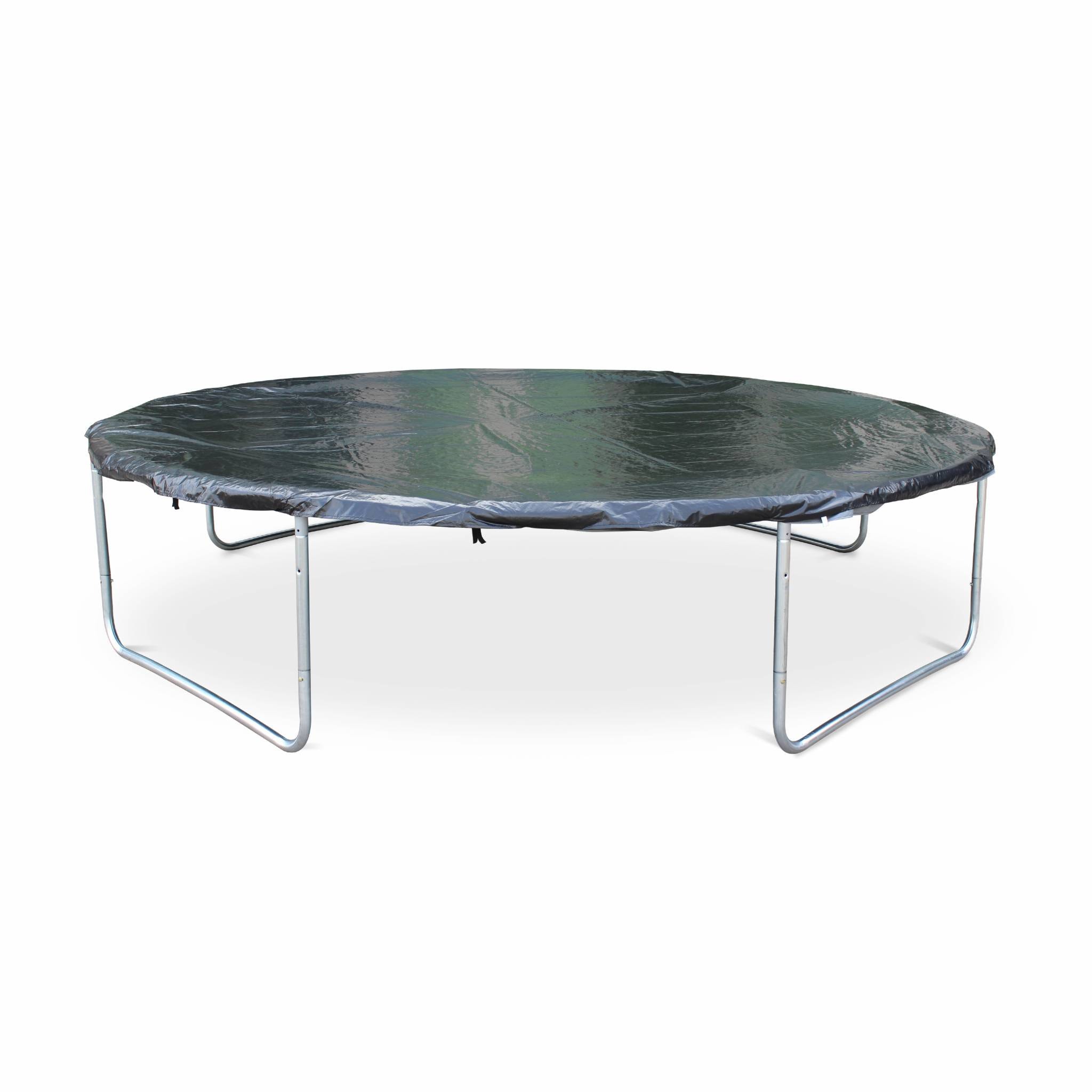 Trampoline 430cm gris avec filet de protection.  échelle. bâche. filet pour chaussures. kit d'ancrage - Vénus XXL- Trampoline de jardin 430 cm 4m| Qualité PRO|Normes EU