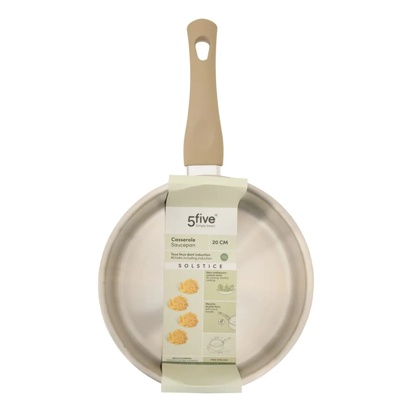 Casserole Solstice D20cm aluminium beige