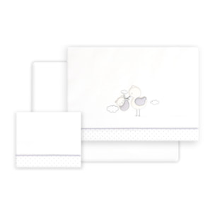 Triptico Minicuna Cigueña Oso Bco/Gris