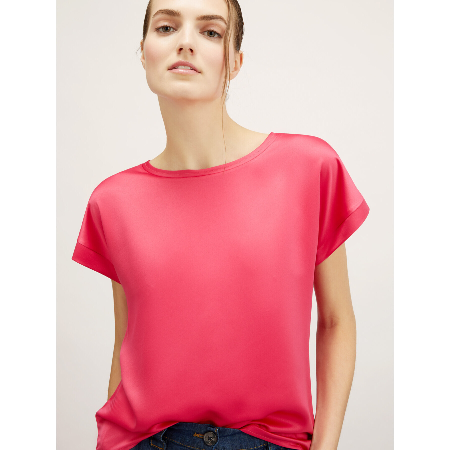 Motivi - Camiseta bimaterial - Coral