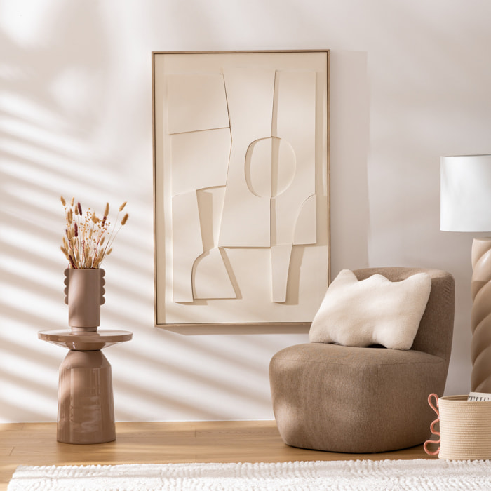 Déco murale 3D Yelena blanc 116x75cm