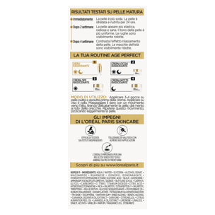 Siero Viso Rassodante Age Perfect Azione Tonificante Istantanea con Peptidi di Collagene e Niacinamide 30ml