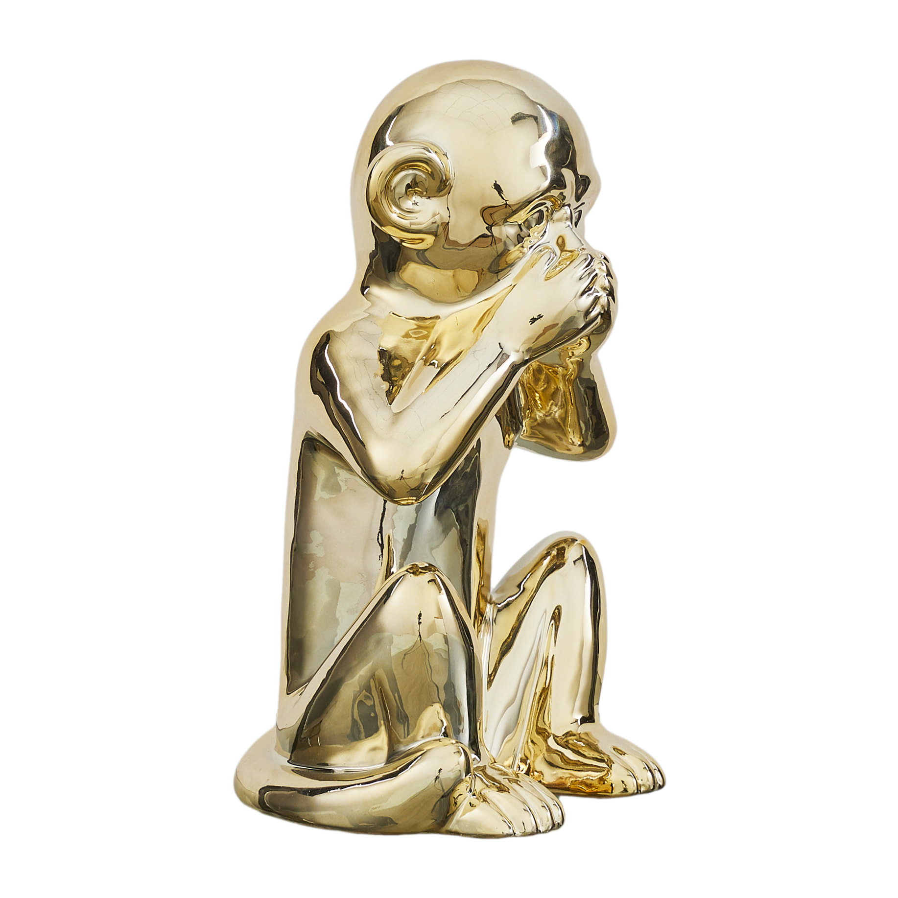 Statue Singe Dore H30cm