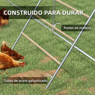 Percha para Gallinas de 4 Niveles, Escalera de Madera y Acero Galvanizado para 4-6 Gallinas, 140x86 cm, para Gallineros de Tubos Metálicos de 25 mm, Natural
