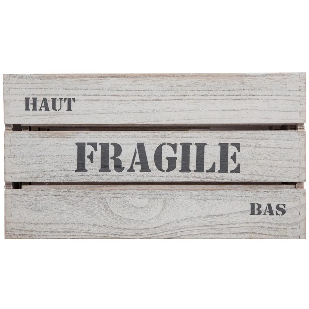 Set de 6 caisses "Jour" cagette gris