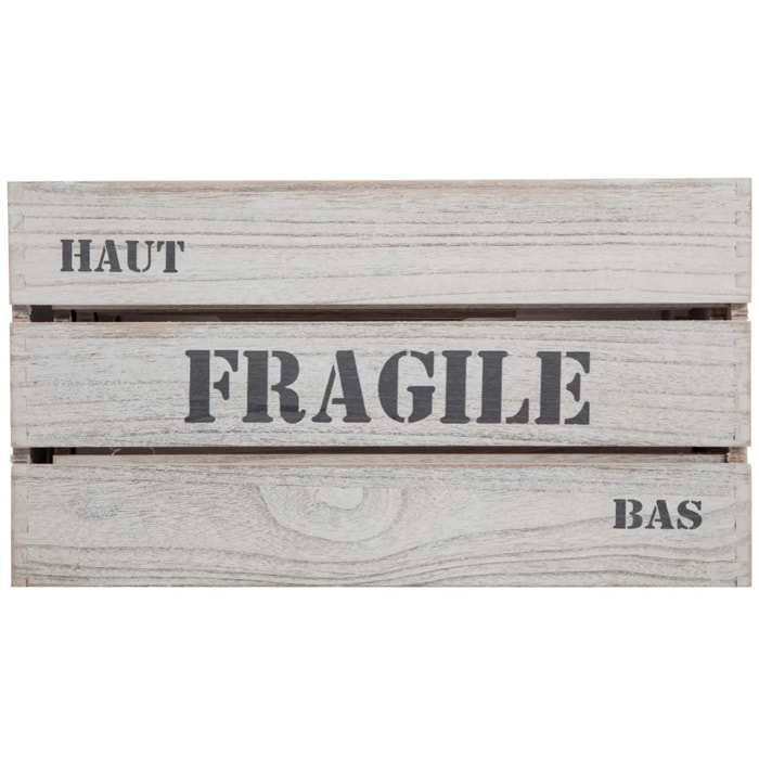 Set de 6 caisses "Jour" cagette gris