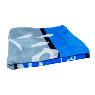 Telo Mare Spugna Jacquard Spiaggia Disegno Big Stripe