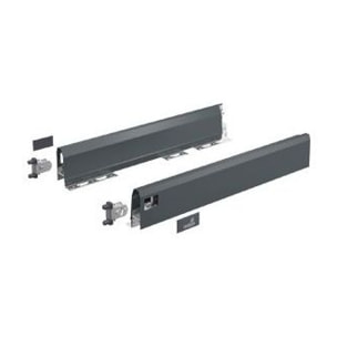 Set HETTICH ArciTech pour tiroir H.126 mm - L.500 mm - Anthracite - 9150497