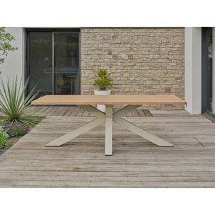 KELIA - Table de jardin 8 places - Grège