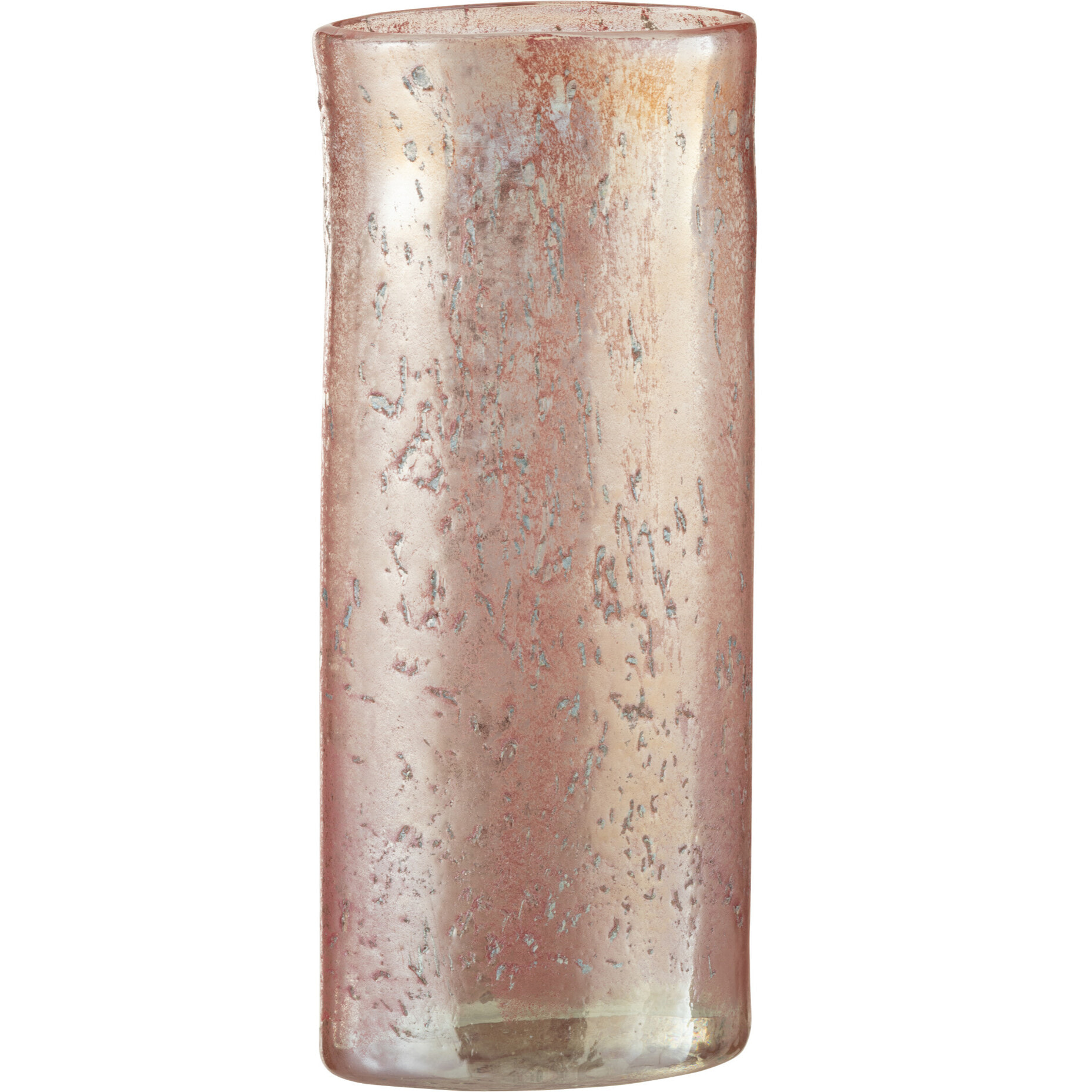 J-Line vase Oval - verre - rose - extra large - 30 cm de hauteur