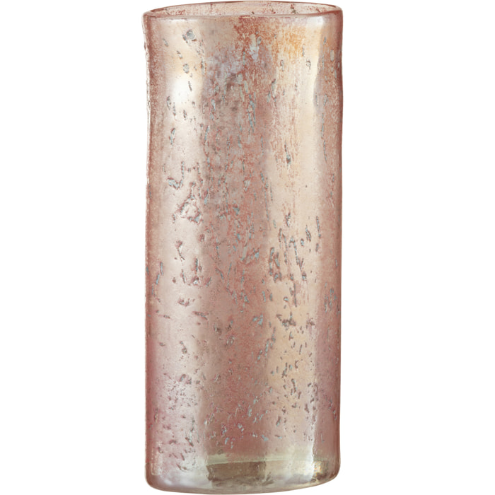 J-Line vase Oval - verre - rose - extra large - 30 cm de hauteur