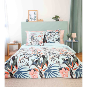 Parure Housse De Couette 3pcs 100% Satin De Coton Bio 78fils Paya