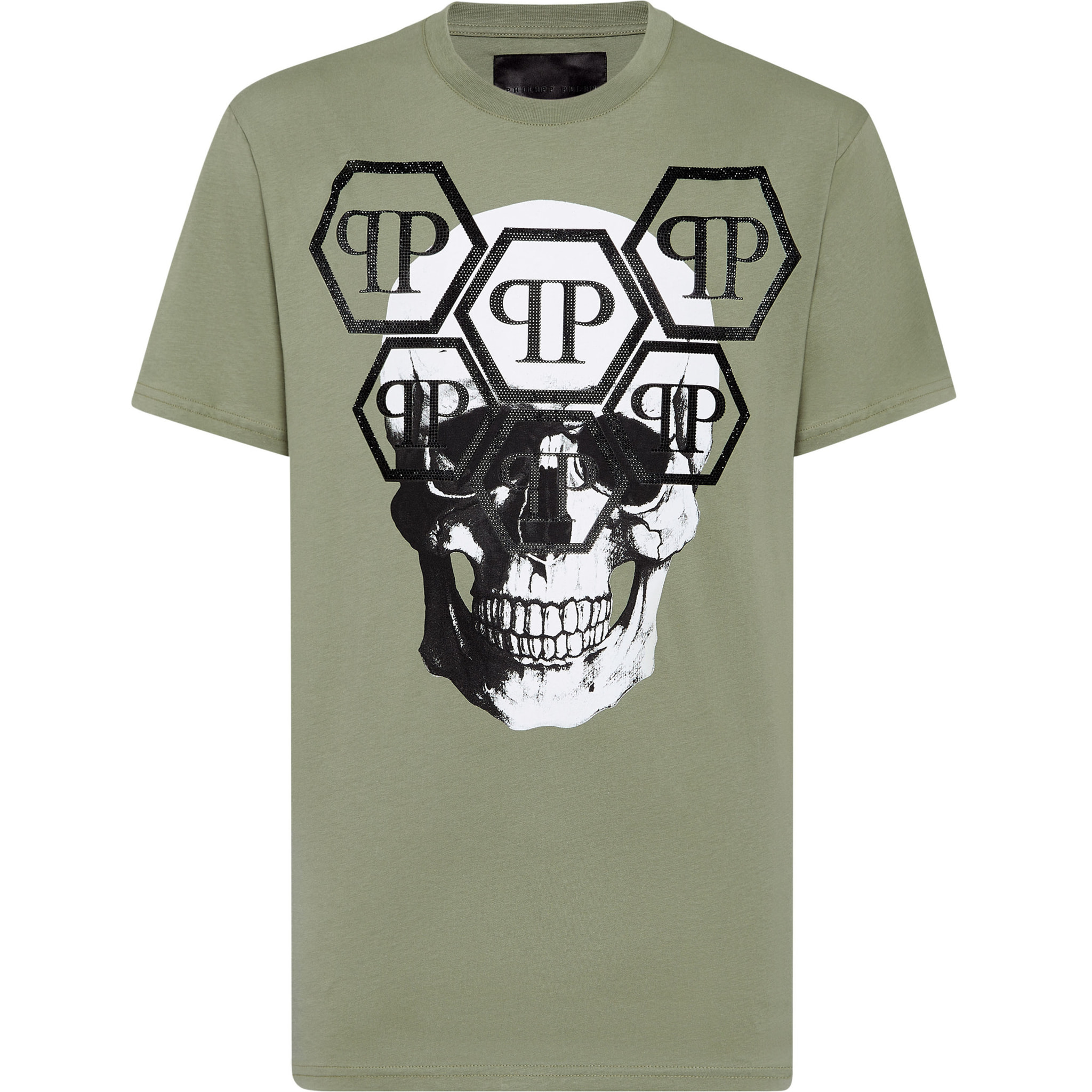 PHILIPP PLEIN Camiseta de cuello redondo y manga corta SKULL