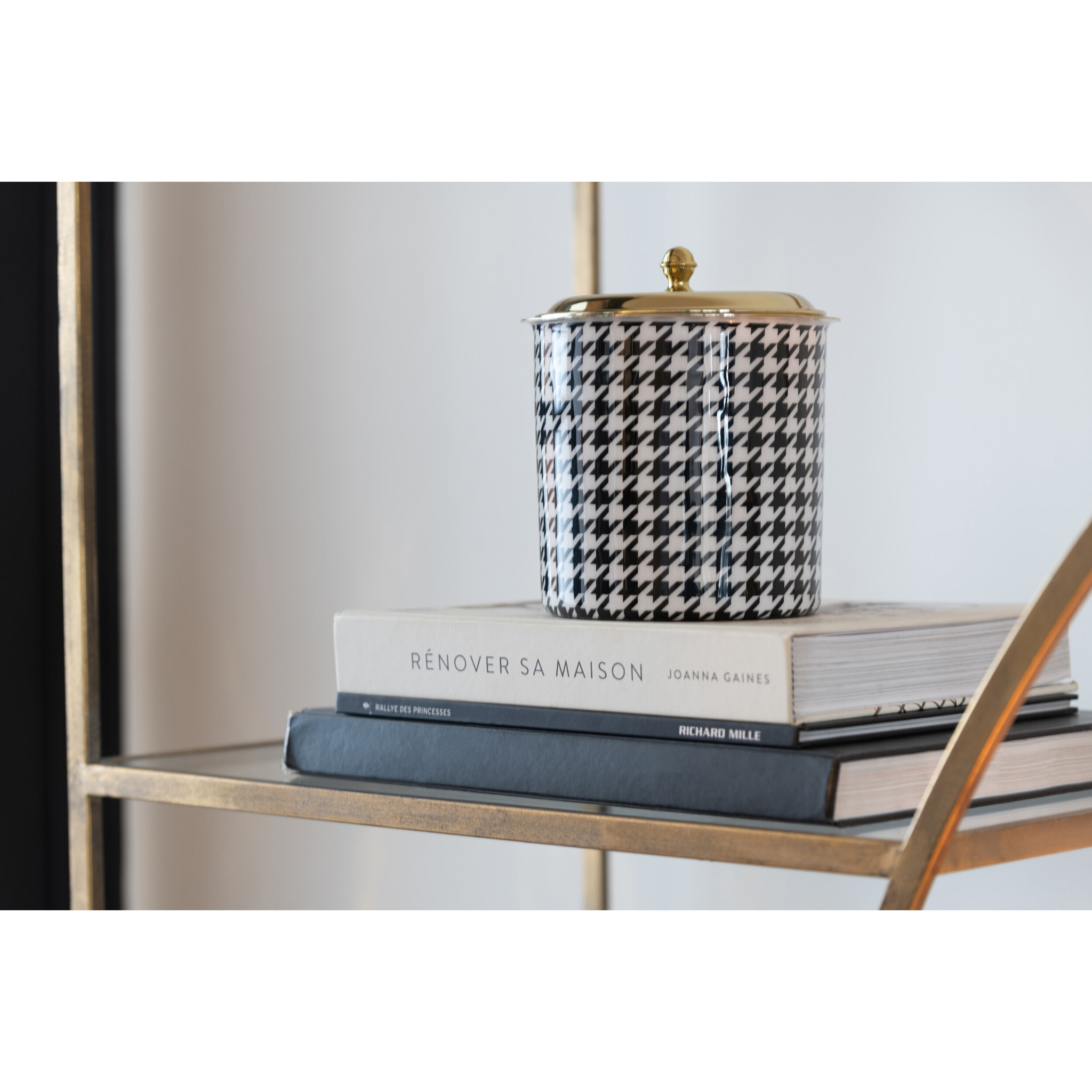 J-Line seau à glace Pied-Poule - acier - or