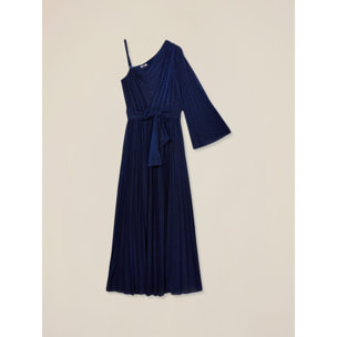 Oltre - Vestido de un solo hombro en jersey de lurex - Azul