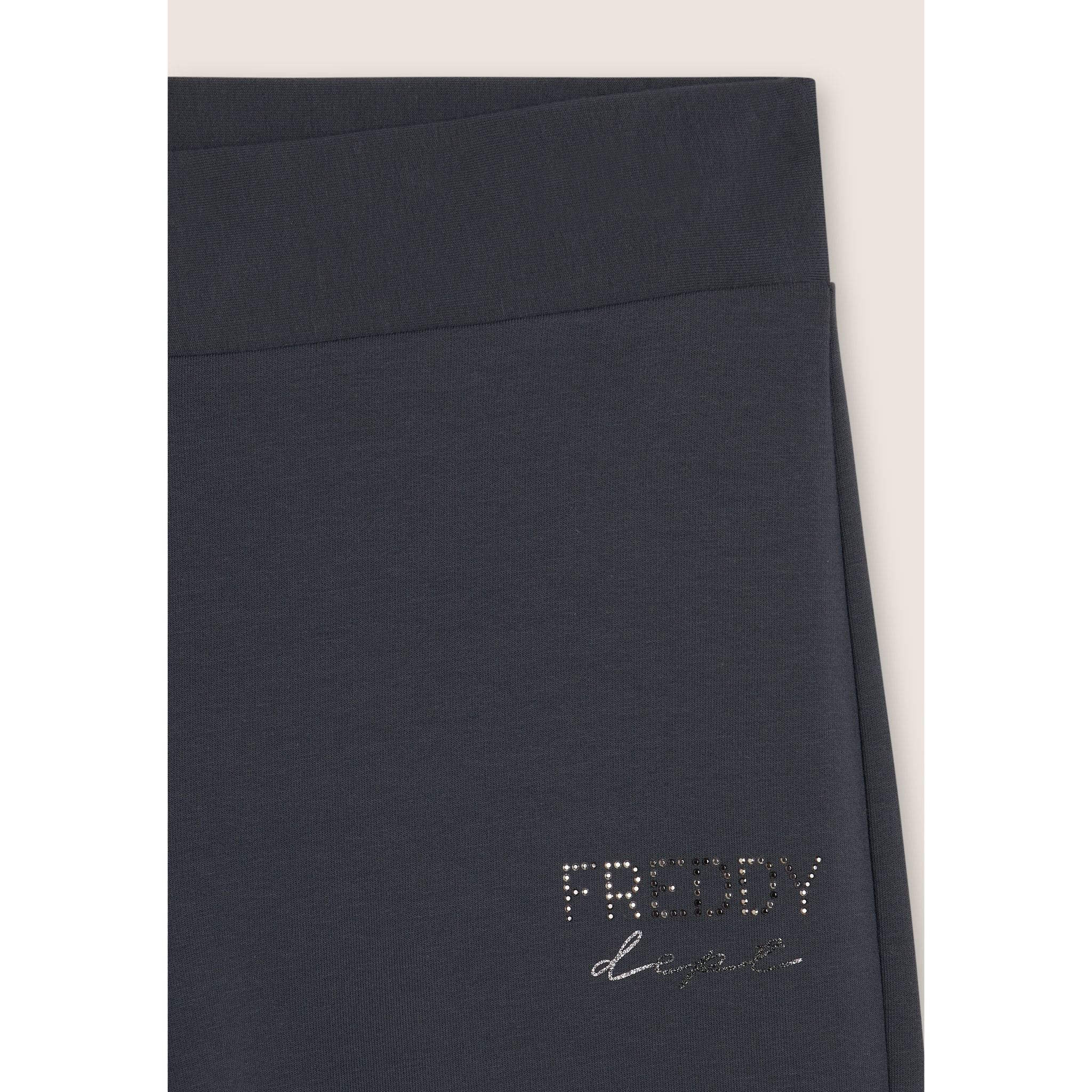 Pantaloni flare in felpa elasticizzata