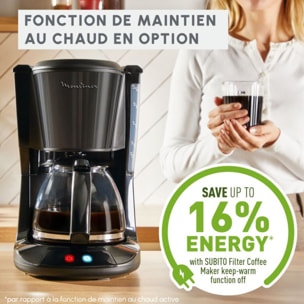 Cafetière filtre MOULINEX FG5S08E0 Subito Noir