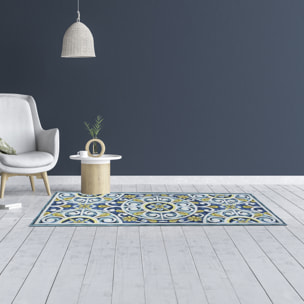 TAPPETO DA CUCINA ANDALUSIA AZZURRO TOPAZIO CON FONDO ANTISCIVOLO