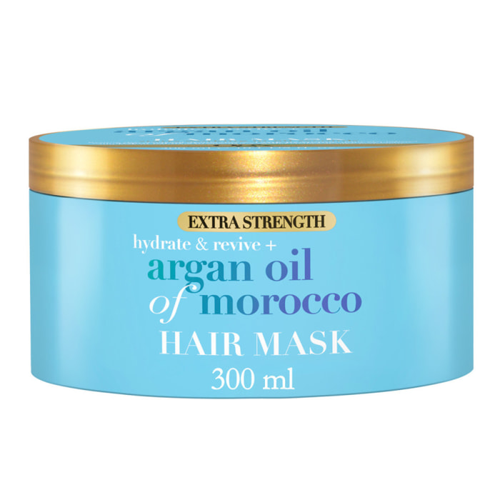 OGX Masque Capillaire Extra Fort Hydratant & Revitalisant Huile d'Argan du Maroc, 300 ml – Masque cheveux hydratant et réparateu