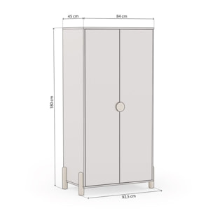 Armario juvenil Misty Dawn Beige - Oak Soft