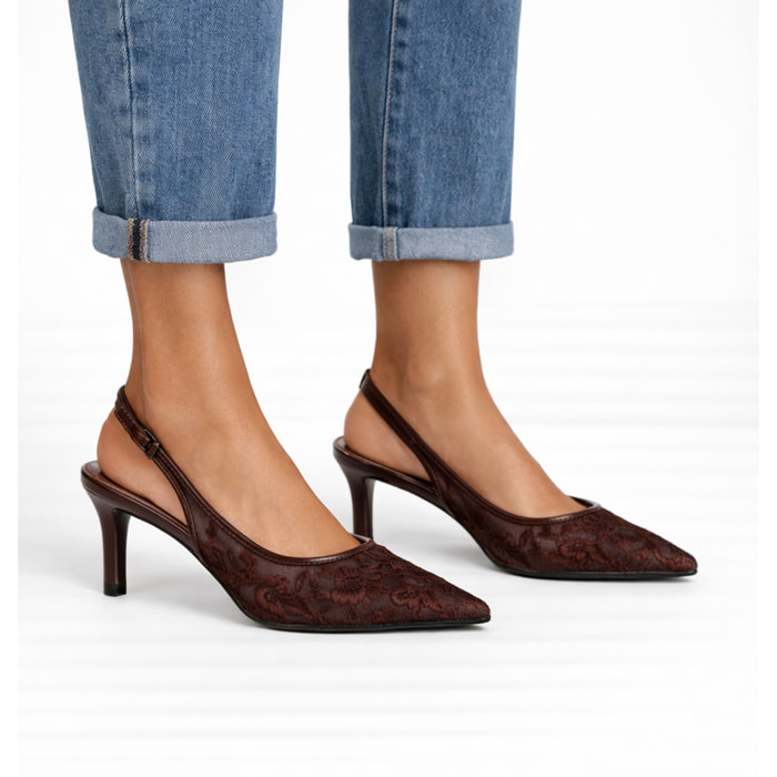 Decolletè ricamati - tacco 8,5 cm