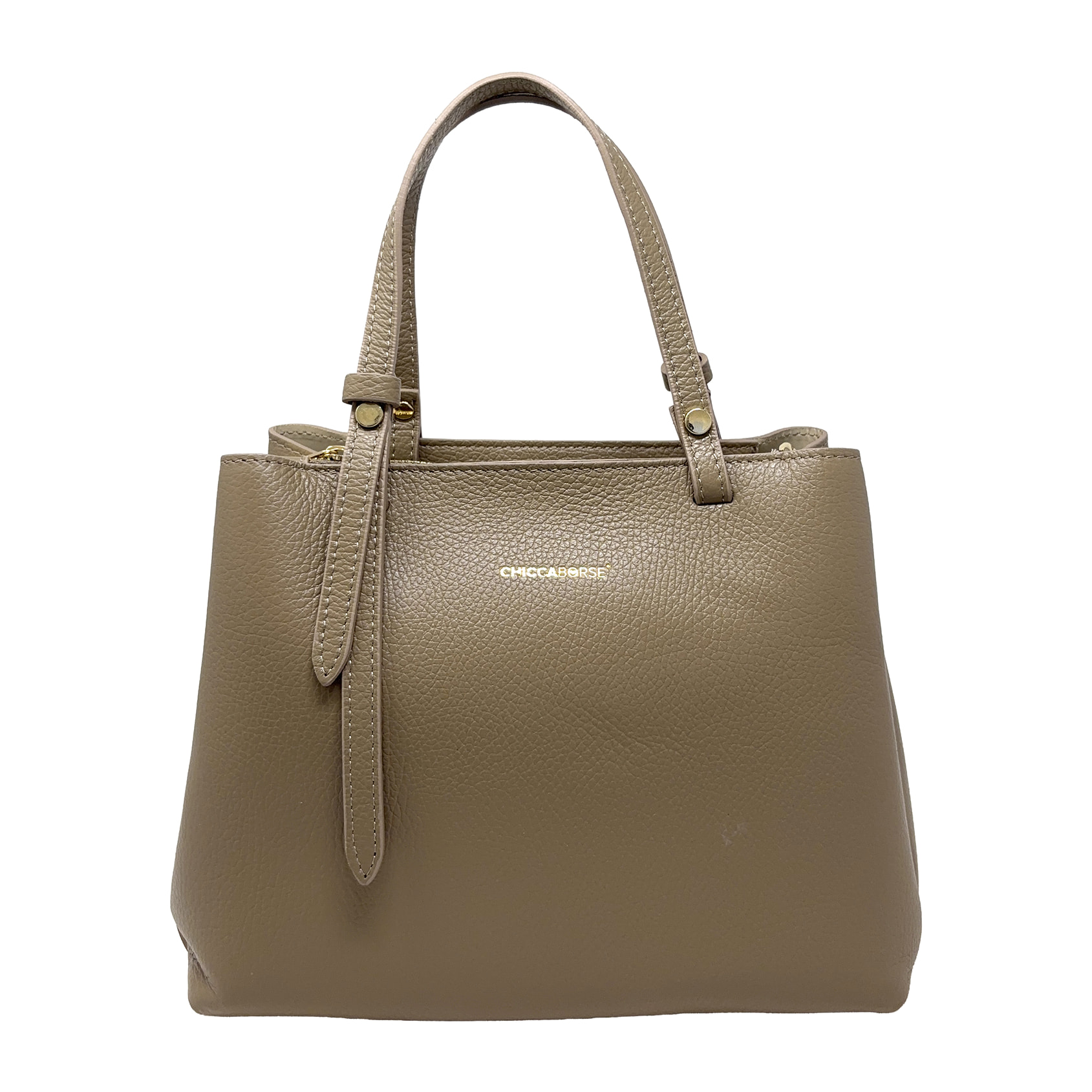 Borsa a Mano Elegante da Donna in Pelle Martellata con Tracolla