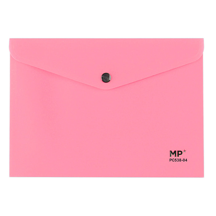 PACK 12 UNITA' CARTELLA CON CHIUSURA A BUTTON A5 ROSA