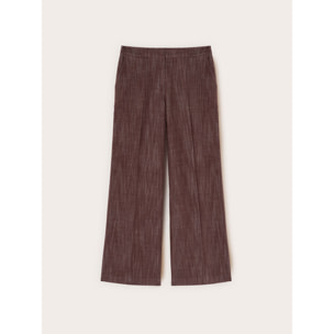 Motivi - Pantaloni palazzo in cotone - Marrone